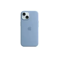 Coque en silicone MagSafe Apple Original pour iPhone 15 - Bleu d'Hiver