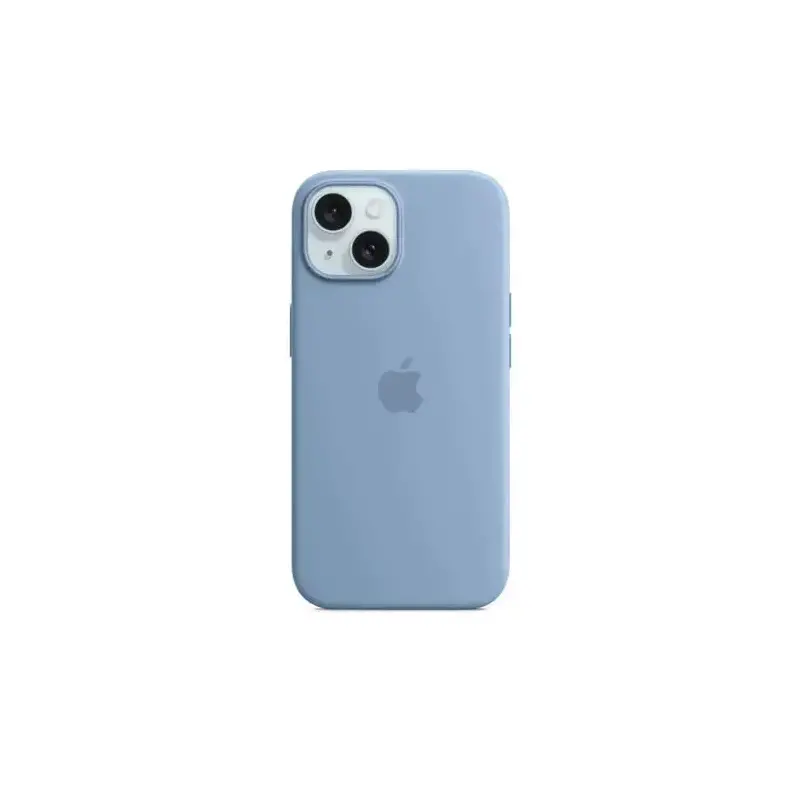 Coque en silicone MagSafe Apple Original pour iPhone 15 - Bleu d'Hiver Coque en silicone MagSafe Apple Original pour iPhone 15 - Bleu d'Hiver