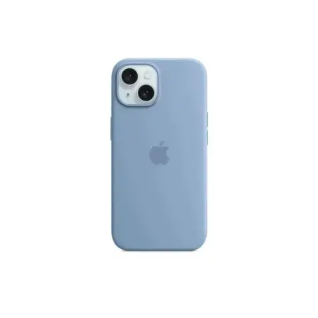Coque en silicone MagSafe Apple Original pour iPhone 15 - Bleu d'Hiver