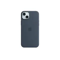 Coque en silicone MagSafe Apple Original pour iPhone 15 - Bleu Tempête