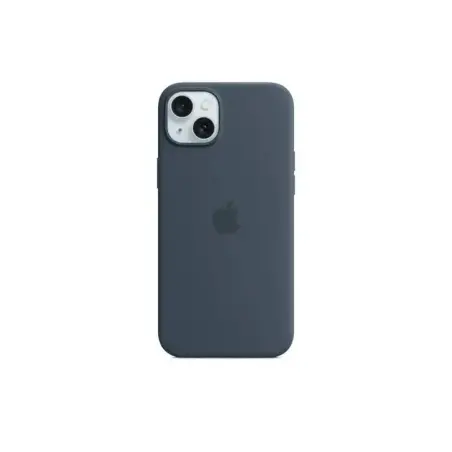 Coque en silicone MagSafe Apple Original pour iPhone 15 - Bleu Tempête