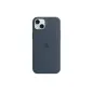 Coque en silicone MagSafe Apple Original pour iPhone 15 - Bleu Tempête Coque en silicone MagSafe Apple Original pour iPhone 15 - Bleu Tempête