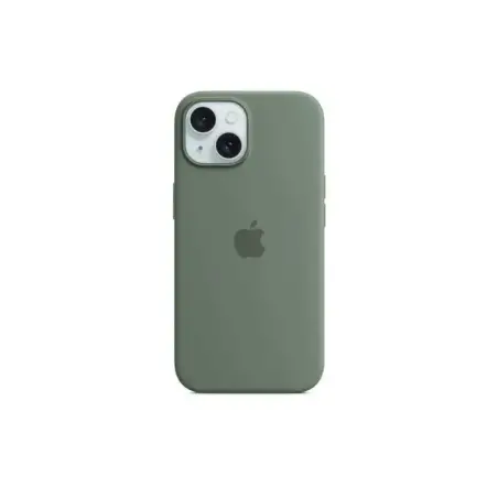 Coque en silicone MagSafe Apple Original pour iPhone 15 - Cyprès