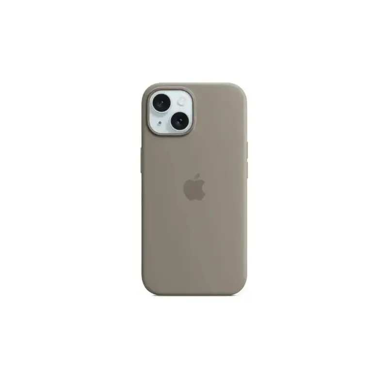Coque en silicone MagSafe Apple Original pour iPhone 15 - Argile Coque en silicone MagSafe Apple Original pour iPhone 15 - Argile
