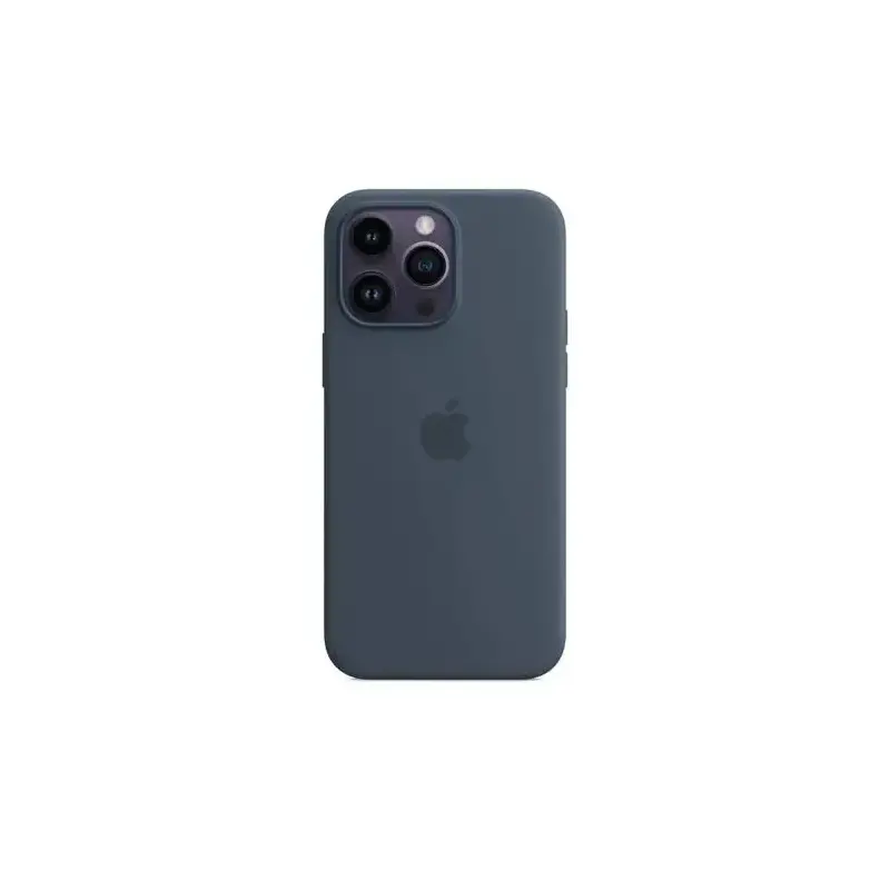 Coque en silicone MagSafe Apple Original pour iPhone 14 Pro Max - Bleu Tempête Coque en silicone MagSafe Apple Original pour iPhone 14 Pro Max - Bleu Tempête