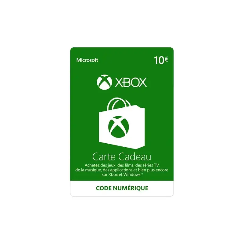 Carte Cadeau Xbox France - 10€ Carte Cadeau Xbox France - 10€