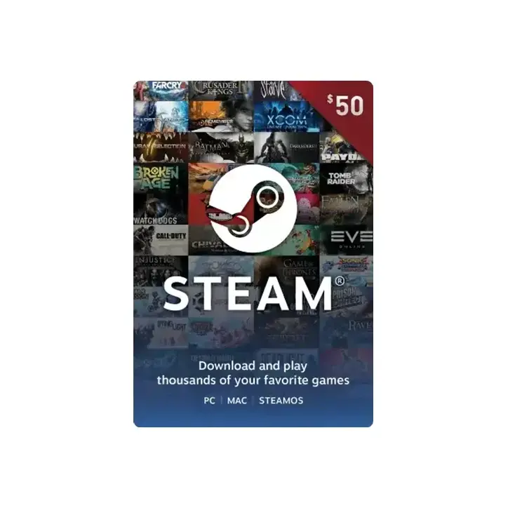 Carte Cadeau Steam - 50€ Carte Cadeau Steam - 50€